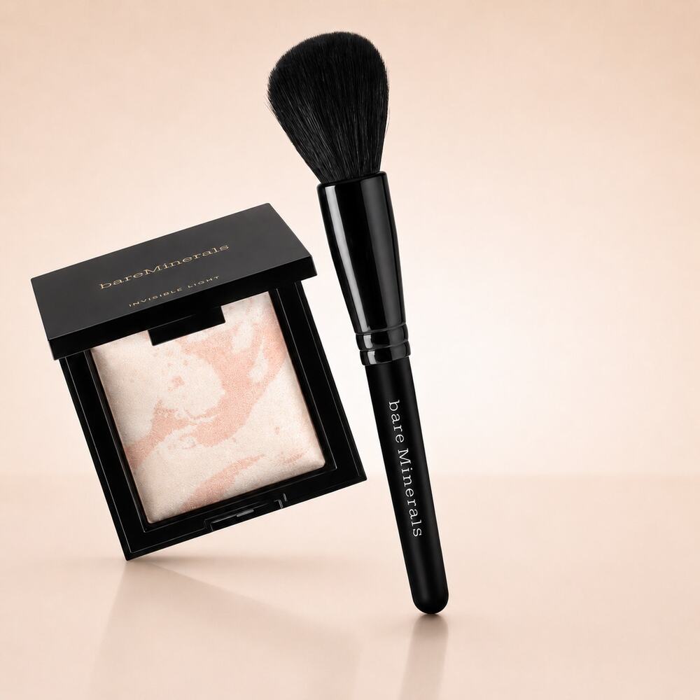 bareMinerals Invisible Light Translucent Glow + Fast & Flawless Face Brush